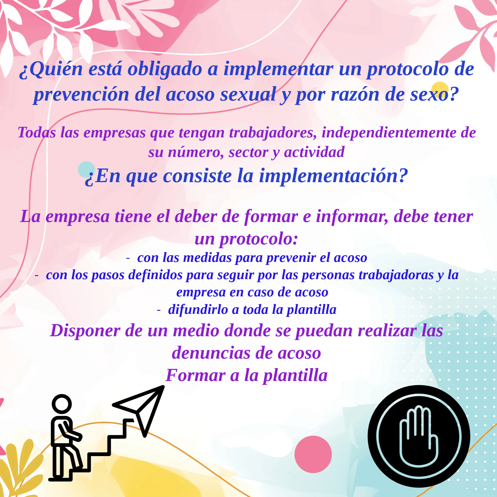 Obligación del protocolo de prevención del acoso sexual